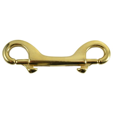 MIDWEST FASTENER 4" Brass Double End Snap Hooks 2PK 36662